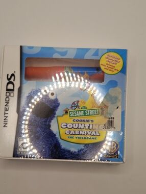 NEW SEALED Sesame Street Cookies Counting Carnival Nintendo DS Game w/ Stylus